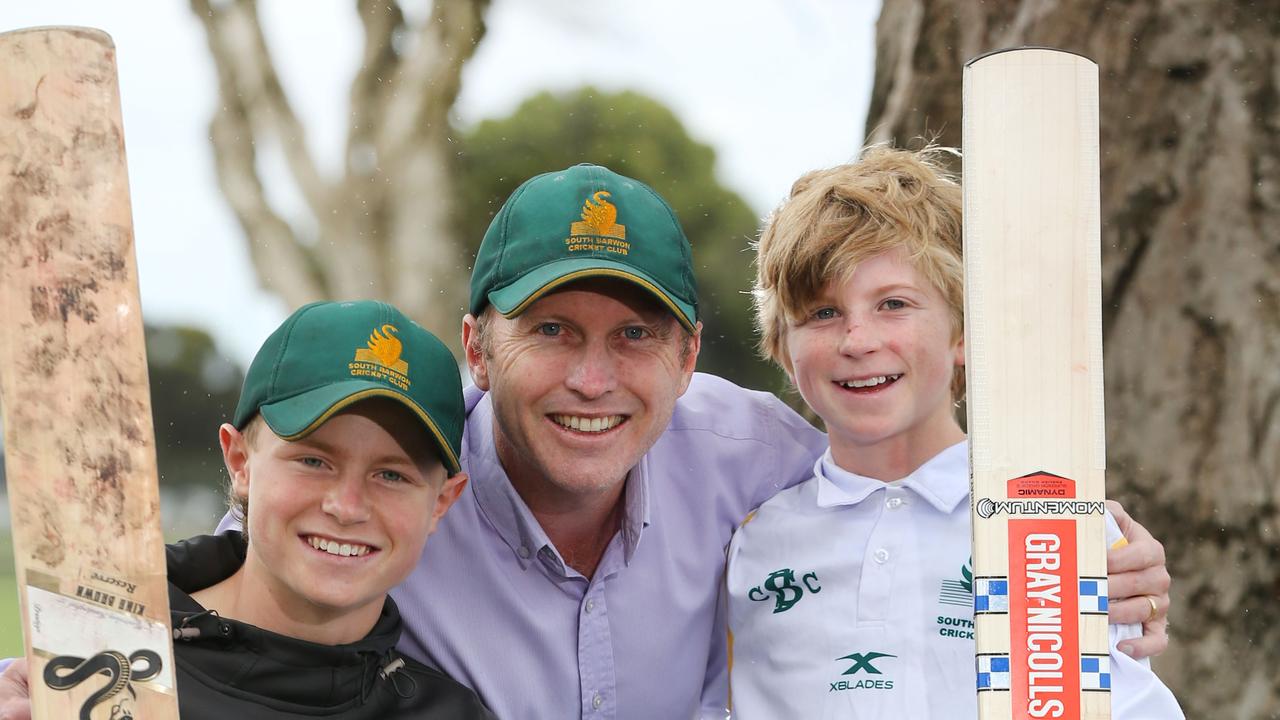 Oliver (left), father Clinton and brother Charlie. Picture: Peter Ristevski