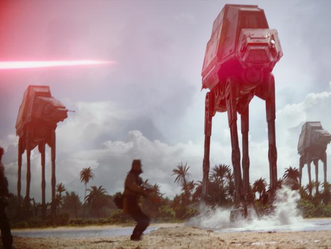 Something as simple as mud or sand could defeat an AT Walker. Picture: Star Wars: Rogue One