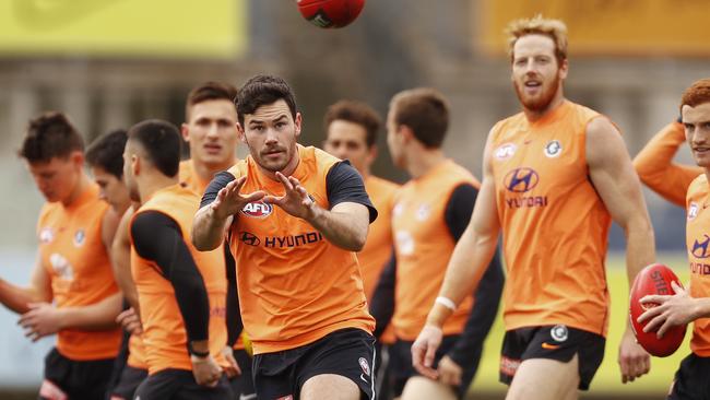 Mitch McGovern training at Ikon Park on Tuesday. Picture: AAP