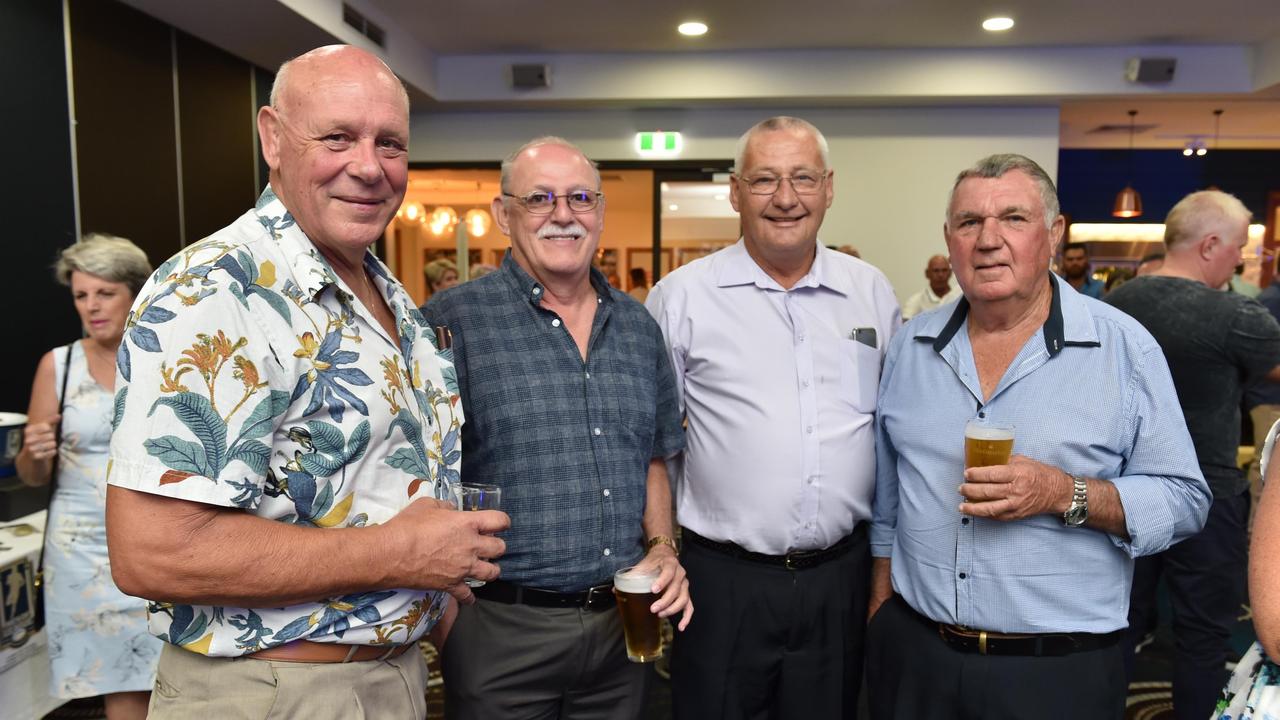 (L-R) Darryl Van De Velde (Pres. Qld Men of League), Wayne Luckel, Ian Ninnes and Peter Stephensen.