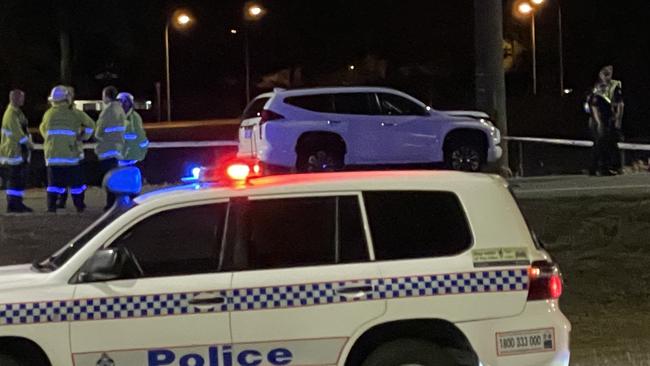 The scene of the crash Monday night. Picture: Leighton Smith/Townsville Bulletin