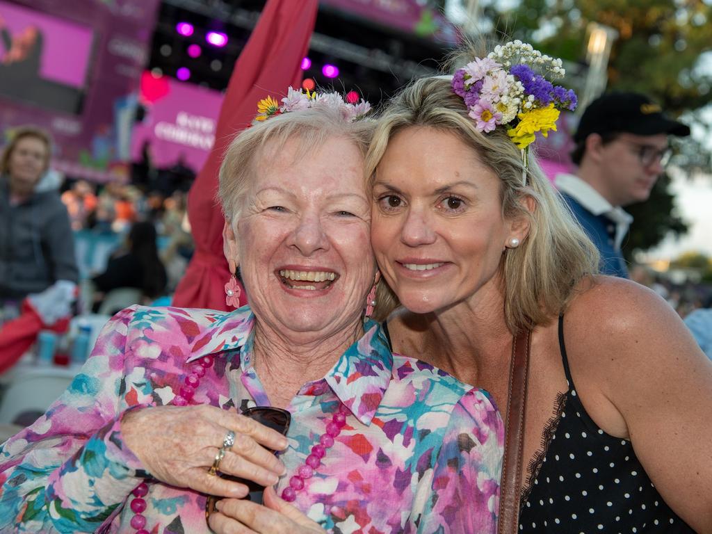 Cherylle Franzmann (left) and Maree Parsons at the Toowoomba Carnival of Flowers Festival of Food and Wine, Sunday, September 15, 2024. Picture: Bev Lacey