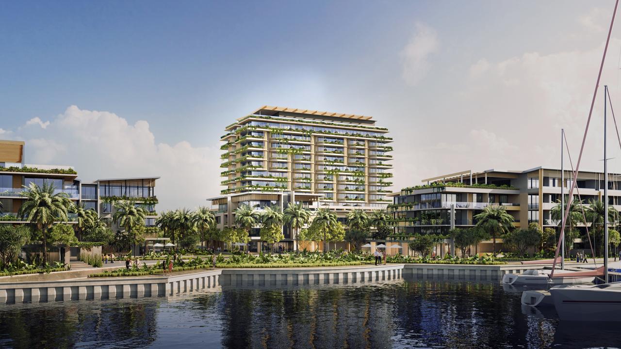 The Balmain Group wants to develop a "luxury precinct" at 24 Coconut Grove, Airlie Beach, complete with an international branded hotel, state-of-the-art apartments and new shopping, food and beverage, and entertainment activities, including a cinema and bowling complex. Picture: Supplied.