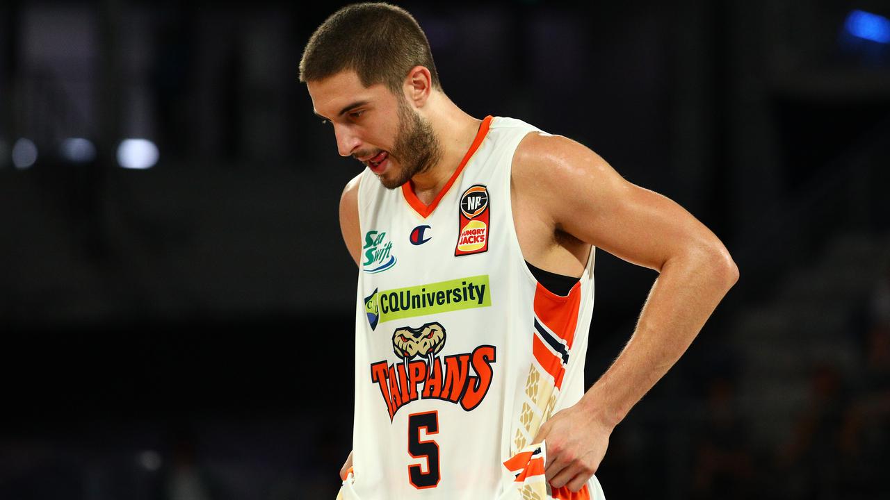 Mirko Djeric hit a brilliant three to keep the Taipans in it, but it wasn’t enough. Picture: Getty Images
