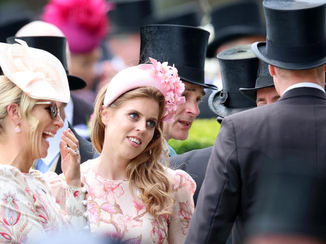 Zara Tindall (L), Princess Beatrice of York and Prince William, Prince of Wales laugh as they attend day two of Royal Ascot 2024 at Ascot Racecourse on June 19, 2024 in Ascot, England. Picture: Chris Jackson/Getty Images