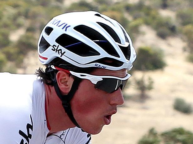 Tour Down Under Stage 4 - Glenelg to Mount Barker. The breakaway with Peter Kennaugh outfront and Jack Bobridge second wheel. Photo Sarah Reed