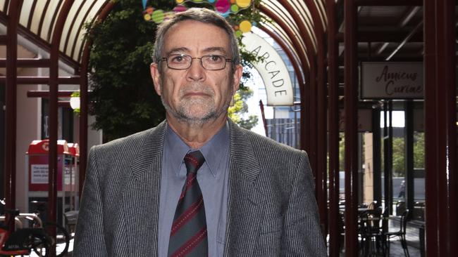 Christopher Stain, a former teacher who worked at numerous schools, leaves the Adelaide District Court after hearing sentencing submissions for sexually abusing a student. NCA NewsWire / Emma Brasier