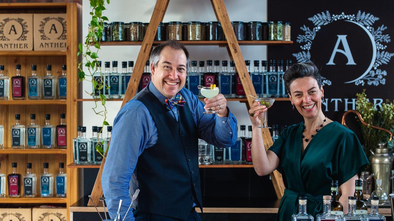 Anther Distillery founders Dervilla McGowan and Seb Reaburn in their Geelong distillery, located in the Federal Mills precinct.