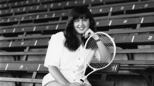 Former Victorian schoolgirls tennis champion Brigette McGuire in 1991.