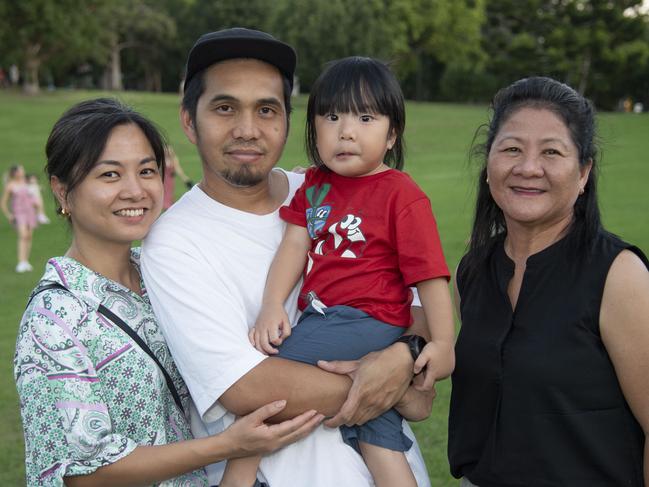 (From left) Kristel Rodriguez, Rafael Rodriguez, Jet Rodriguez and Elizabeth Ico. Triple M Mayoral Carols by Candlelight. Sunday 8th December, 2024. Picture: Nev Madsen.