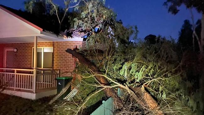 Photos taken by SES Liverpool unit of the damage from a hailstorm on Monday, January 20. Picture: Facebook