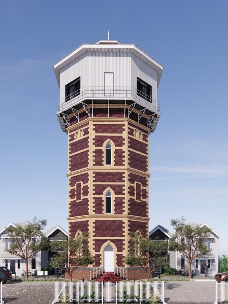 An artist's render of the completed Semaphore Water Tower redevelopment. Picture: Supplied