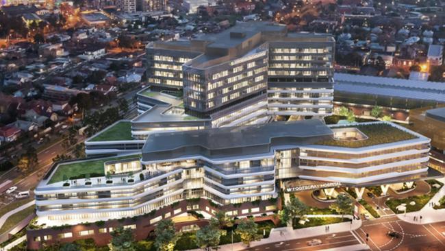 An artist’s impression of the new Footscray Hospital that is expected to open in 2025. Picture: Supplied.