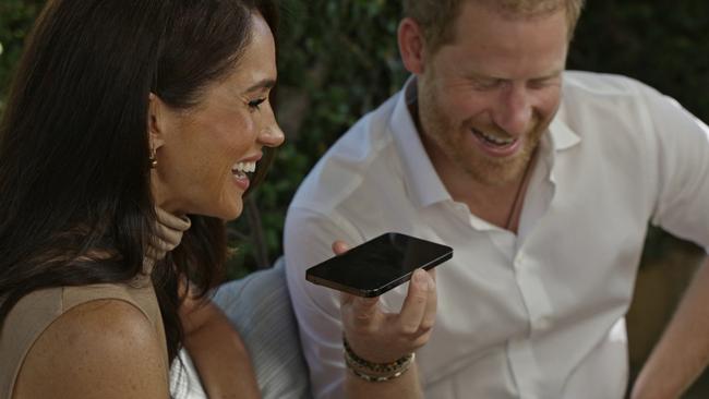 Prince Harry and Meghan Markle grabs from Responsible Technology Youth Power Fund Announcement video. Picture: Responsible Technology Youth Power Fund/Vimeo