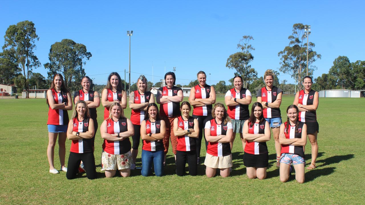 The South Burnett Saints women's team for 2020. Photo: Laura Blackmore