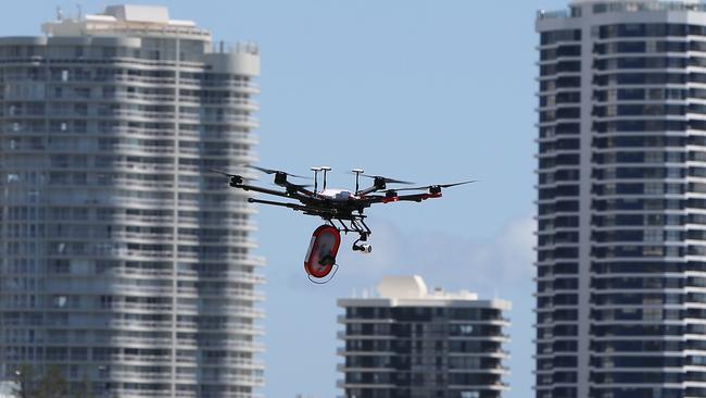 5G powered drones could have a big future on the Gold Coast. Picture Glenn Hampson