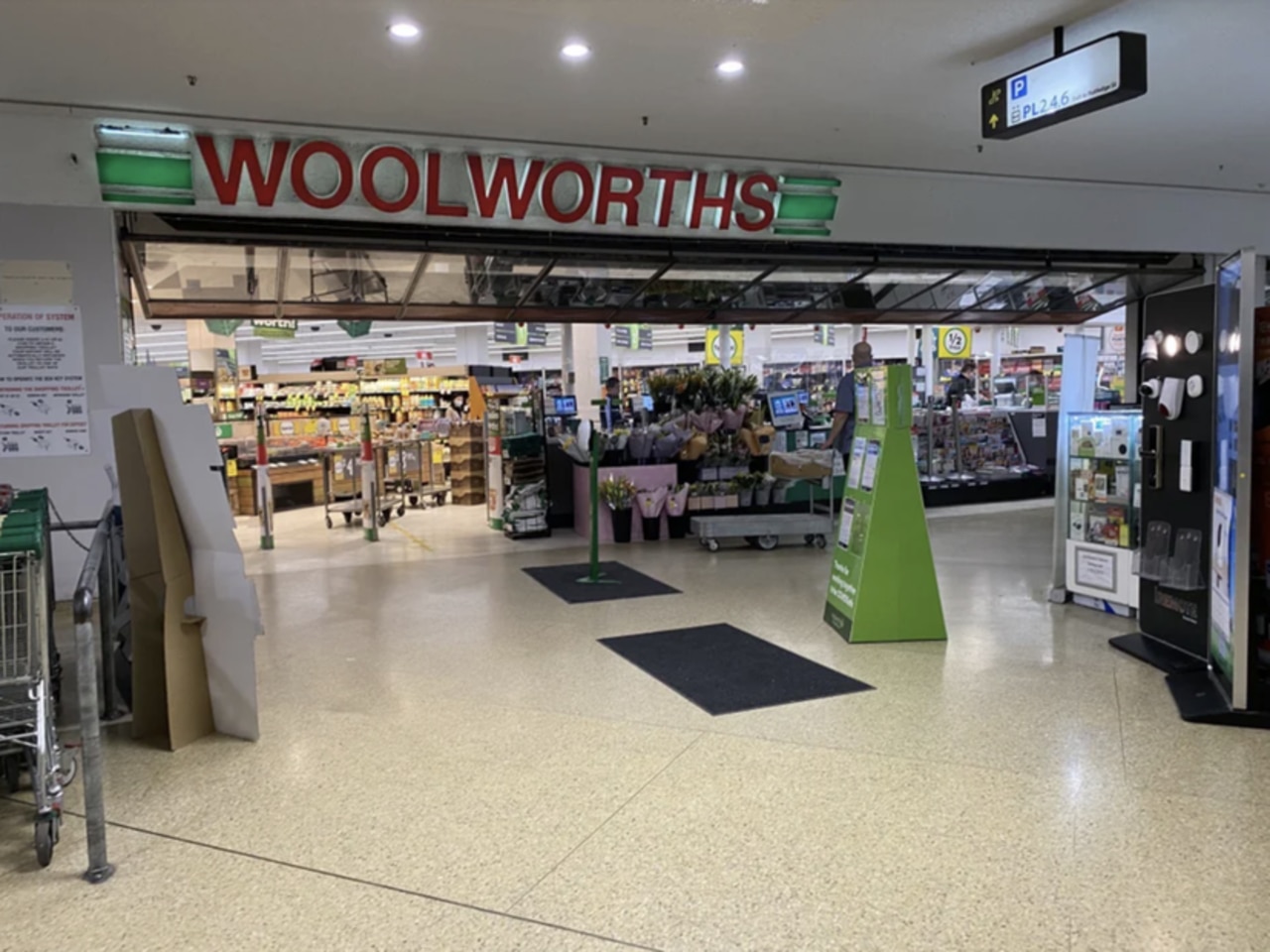 A Woolworths store in Eastwood, Sydney, still has signage dating back to 1987. Picture: Reddit