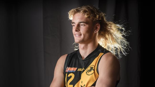 Glenelg AFL draft prospect Jakob Ryan. Picture: Roy VanDerVegt