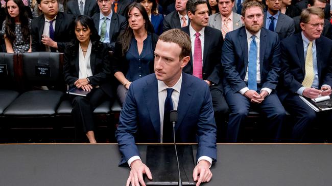 Mark Zuckerberg testifies before a hearing at Capitol Hill this week. (Pic: Andrew Harnik/AP)