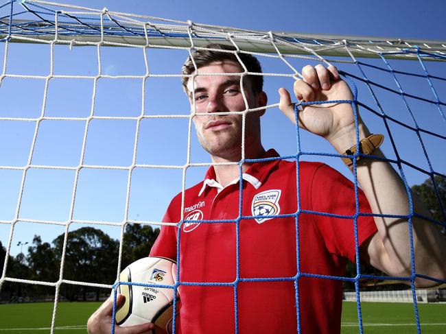 SOCCER - A-LEAGUE - Ryan Strain who made his debut with Adelaide United. Picture Sarah Reed