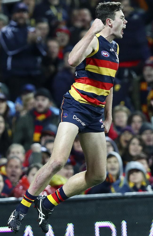 Mitch McGovern celebrates a goal. Picture: SARAH REED