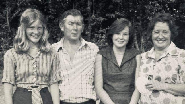 A young Pippa, second from right, with her mum, dad and sister Jane.