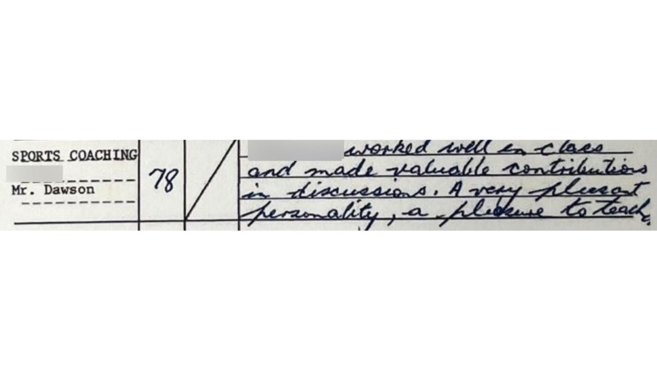 The school report Dawson wrote of AB which was tendered to court.