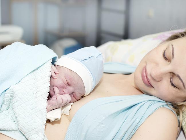 Generic photo of a mother and new born baby in hospital. Picture: iStock