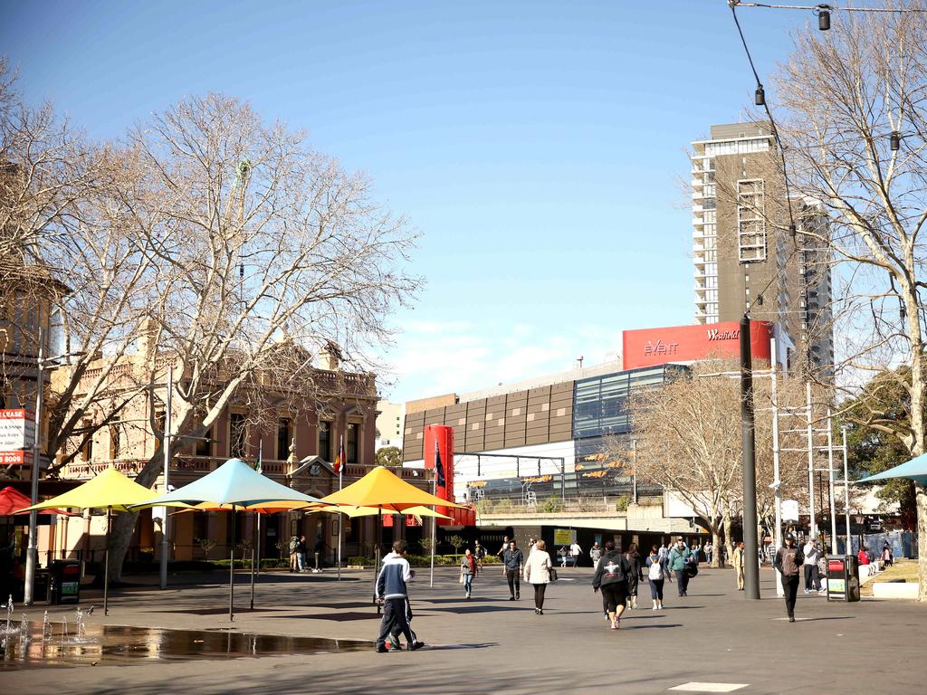 Parramatta's Centenary Square in 2017. Picture: AAP Image/ Justin Sanson