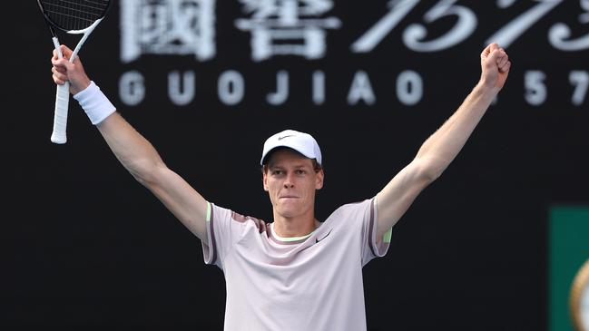 Jannik Sinner has ended Novak Djokovic’s long winning streak in Melbourne in some style. (Photo by Darrian Traynor/Getty Images)