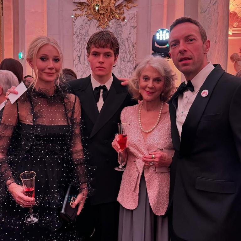 The happy co-parents were joined by Paltrow’s mother Blythe Danner and son Moses at the event. Picture: gwynethpaltrow/Instagram