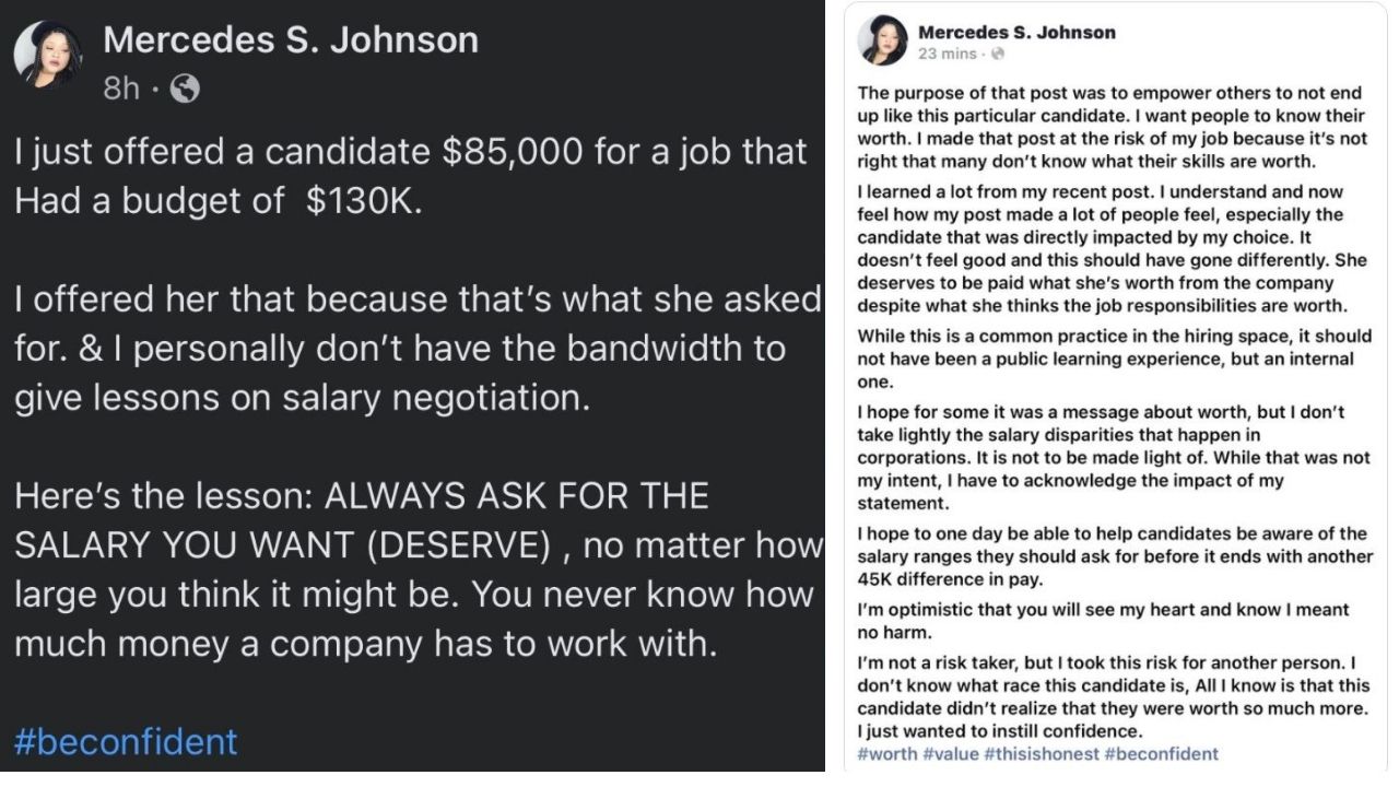 This viral post proves why you need to ask for the salary you deserve ...