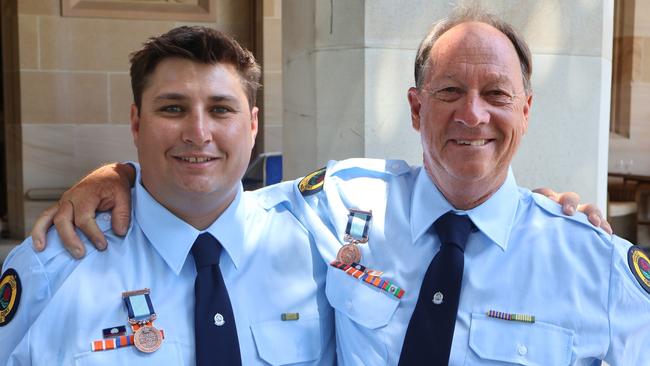 NSW SES Murwillumbah Unit members Joe Frankland and Darren Pearson. Picture: NSW SES.