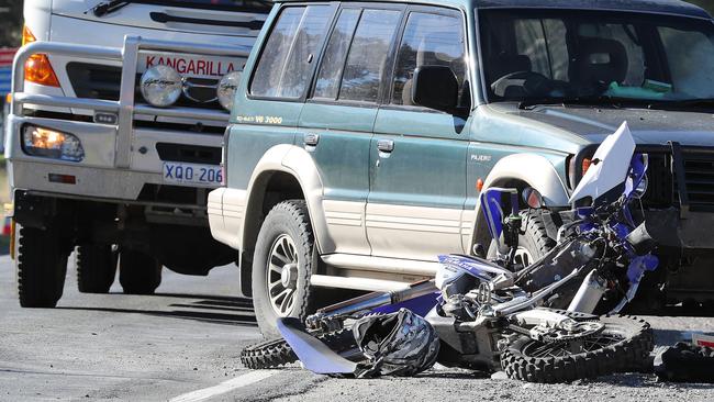 The scene of the fatal crash at Kangarilla.