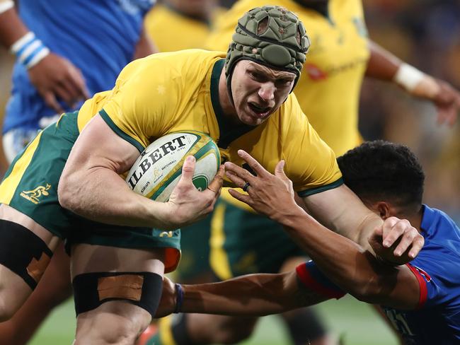 David Pocock knocked plenty of rust off against Samoa. Picture: Mark Metcalfe/Getty Images