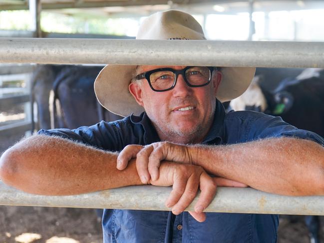 Beef producer Andy Watson, from Howlong, manages both Angus and Black Baldy cattle. Picture: Rachel Simmonds
