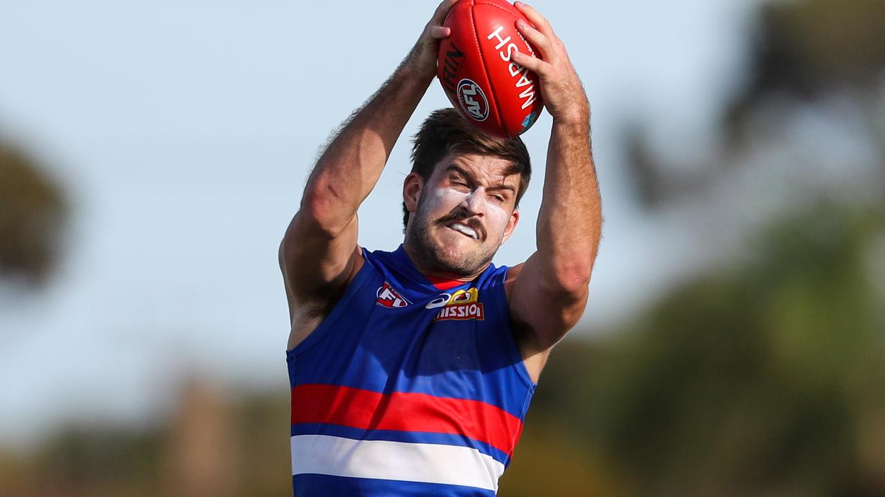 Josh Bruce starred in his first hitout for the Bulldogs. Picture: Getty Images