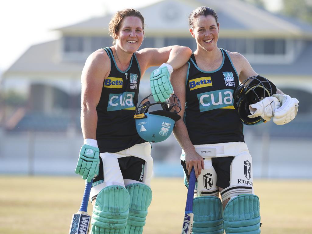 Big-hitting sisters Grace and Laura Harris. Picture: AAP Image/Glenn Hunt