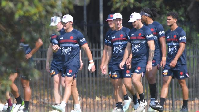 Roosters training at Moore Park. Picture: DAILY TELEGRAPH/Simon Bullard