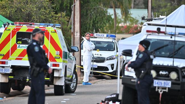 Emergency services at the scene after the incident unfolded. Picture: NCA NewsWire / Brenton Edwards