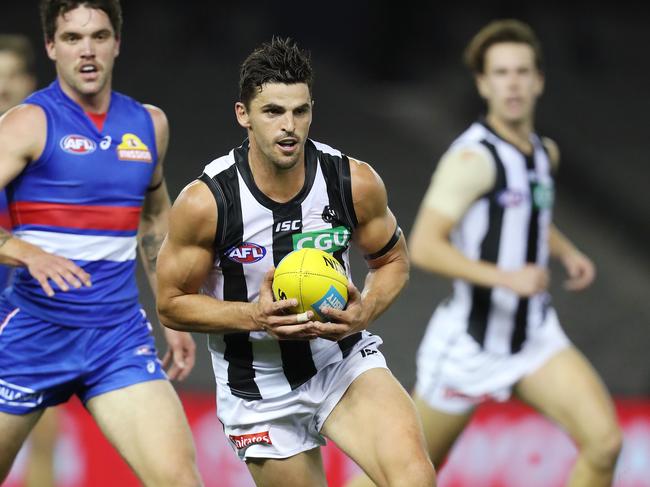 Collingwood skipper Scott Pendlebury is one of the star AFL footballers who Josh Kelly has studied in the off-season. Picture: Michael Klein