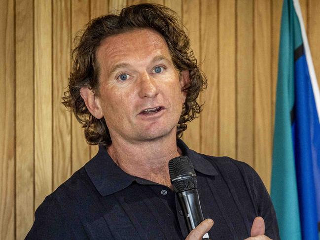 Former Essendon star and coach James Hird spoke to former players about his mental health battles at an event for the FifthQtr Foundation last week. Picture: Jake Nowakowski