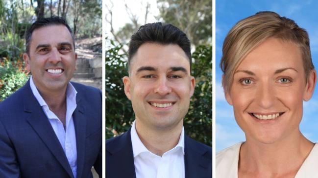 C Ward councillors Carmelo Pesce, Haris Strangas, and Jen Armstrong. Picture: Supplied