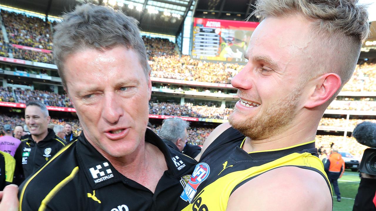 Dual Richmond premiership player and Gold Coast wingman Brandon Ellis (right) has announced his immediate retirement. Picture: Michael Klein