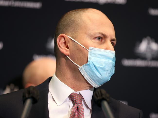 CANBERRA, AUSTRALIA NewsWire Photos AUGUST 03, 2021: Treasurer Josh Frydenberg, during a press conference at Parliament House in Canberra. Picture: NCA NewsWire / Gary Ramage