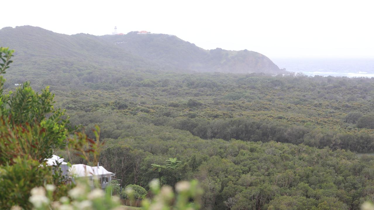 The dense bushland near the start of the Milne Track in Byron Bay, where the hat belonging to Theo Hayez was found. Picture: Liana Boss