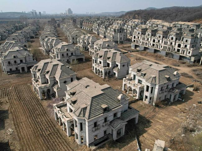 Deserted villas in a suburb of Shenyang. Picture: Jade Gao/AFP