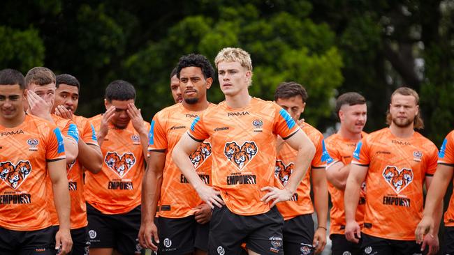 Lachlan Galvin has wowed teammates with a record-breaking performance in a pre-season fitness drill. Picture: Wests Tigers