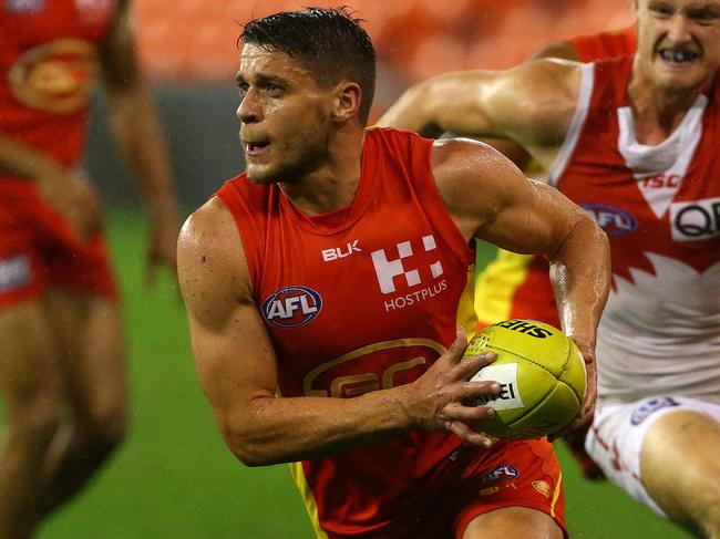 Dion Prestia in action during the round 11 AFL game between the Gold Coast Suns and the Sydney Swans at Metricon Stadium, Carrara. Pics Adam Head