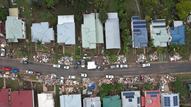 Debris and flood damage in central Lismore. Picture: NCA NewsWire / Danielle Smith